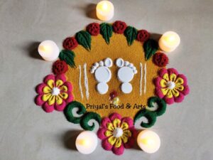 laxmi mata rangoli designs for diwal